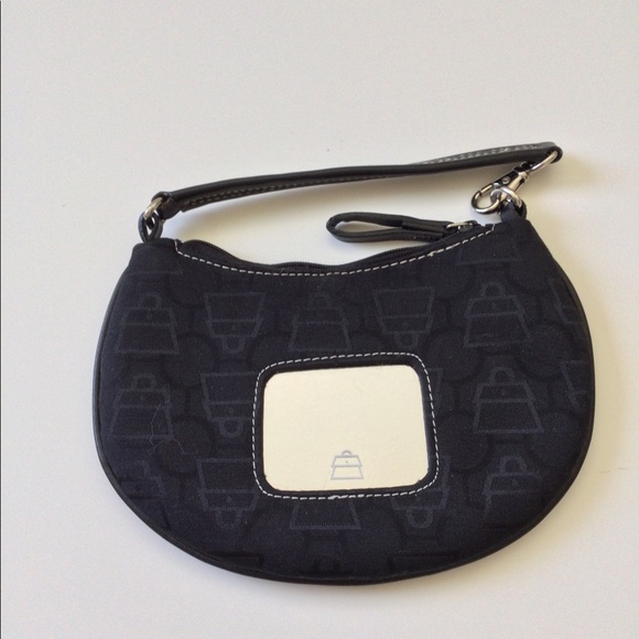 Vintage Y2K Small Black Handbag Wristlet Pouch Purse - Picture 2 of 5